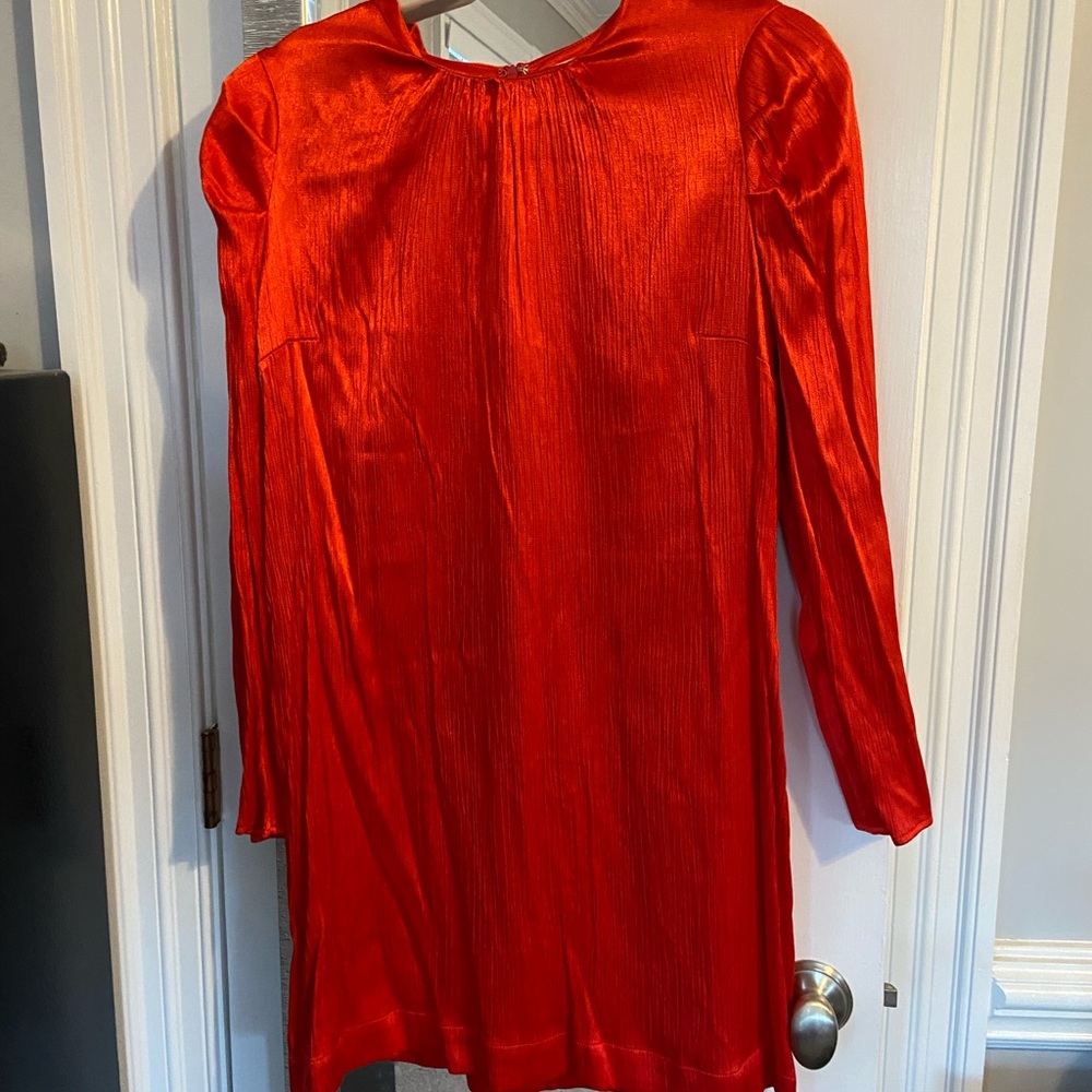 Nine West Shimmering Scarlet Long Sleeve Dress size large